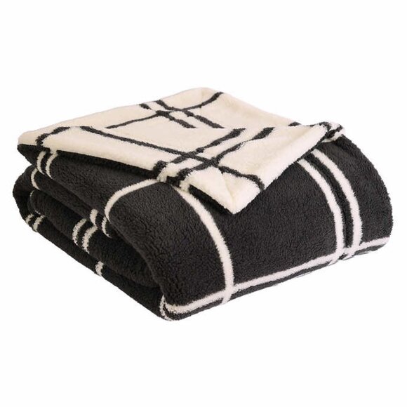 Life Comfort Reversible Sherpa Plush Blanket